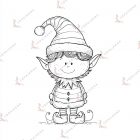 dibujos navideños para colorear elfo