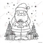 dibujos navideños para colorear papa noel