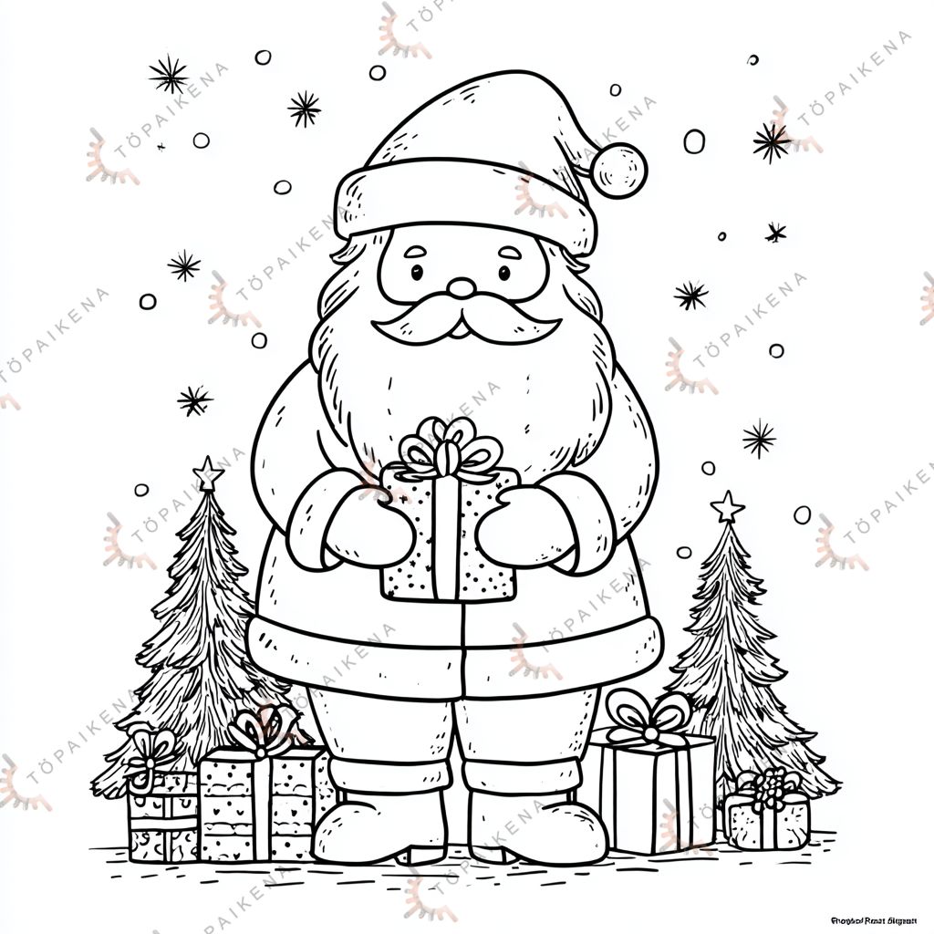 dibujos navideños para colorear papa noel