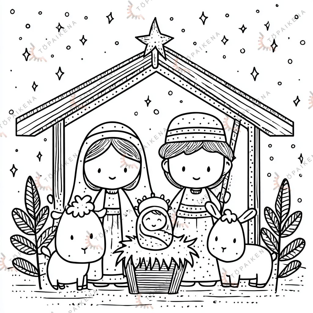 dibujos navideños para colorear y recortar