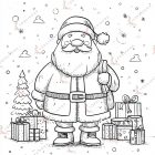 dibujos navideños para colorear santa claus