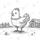 animales para colorear de granja kawaii