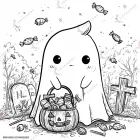 dibujos para halloween kawaii