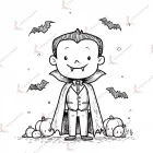 dibujos para halloween para colorear en familia